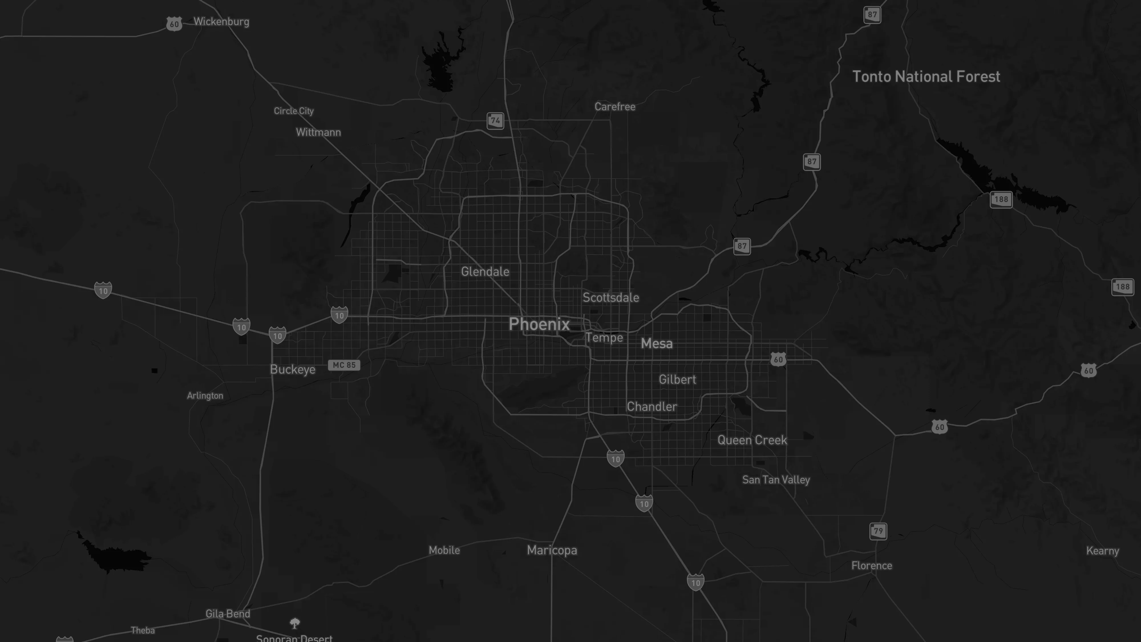 A map of the Phoenix metropolitan area showing Scottsdale Refrigeration's service area coverage.